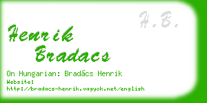 henrik bradacs business card